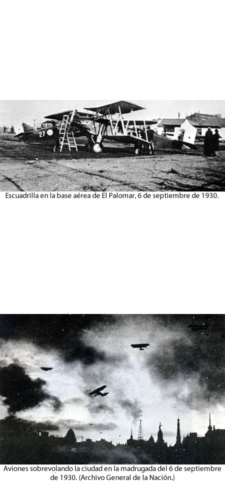 A partir de las 7:40 horas algunos aviones con base en El Palomar sobrevolaron Buenos Aires arrojando volantes llamando a la insurrección y la columna atravesó la ciudad sin encontrar resistencia con excepción de un tiroteo cerca de la Plaza del Congre